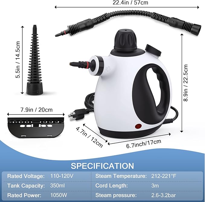 🔥Hot Sale🔥2-Piece KOITAT Handheld Pressurized Steam Cleaner Set