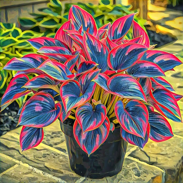 Neon Blaze-Potted Alocasia Bulbs 🍃