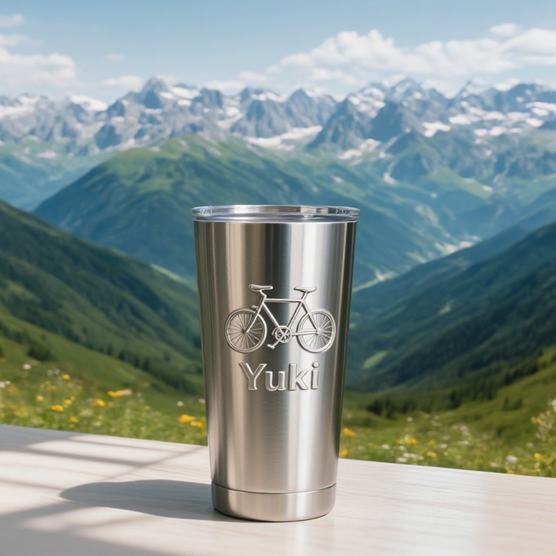⭐Personalized bicycle name and stainless steel water bottle