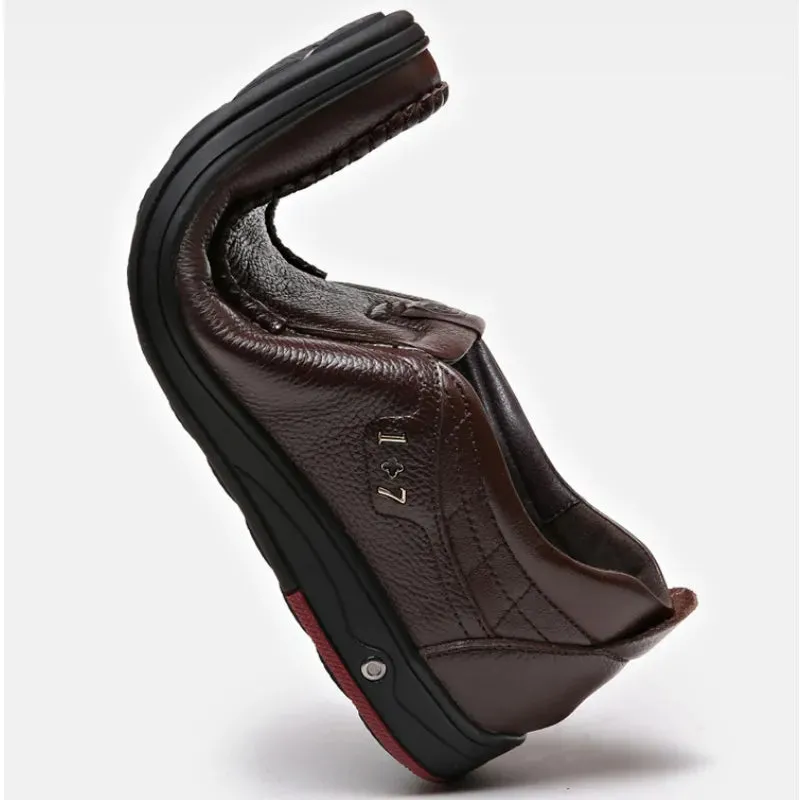 Men’s Orthopedic Walking Shoes, British Business Leather Shoes