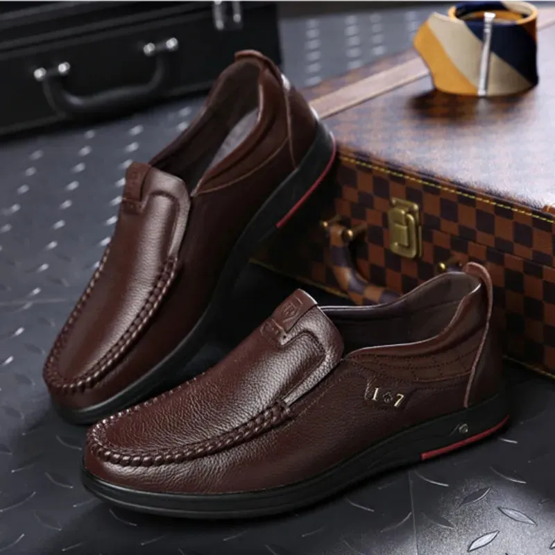 Men’s Orthopedic Walking Shoes, British Business Leather Shoes