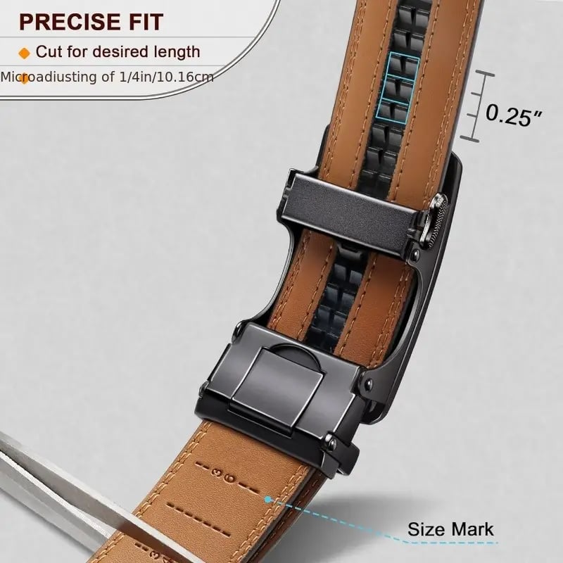 🔥Early Day Sale 49% OFF - Leather Ratchet Belt With Adjustable Buckle