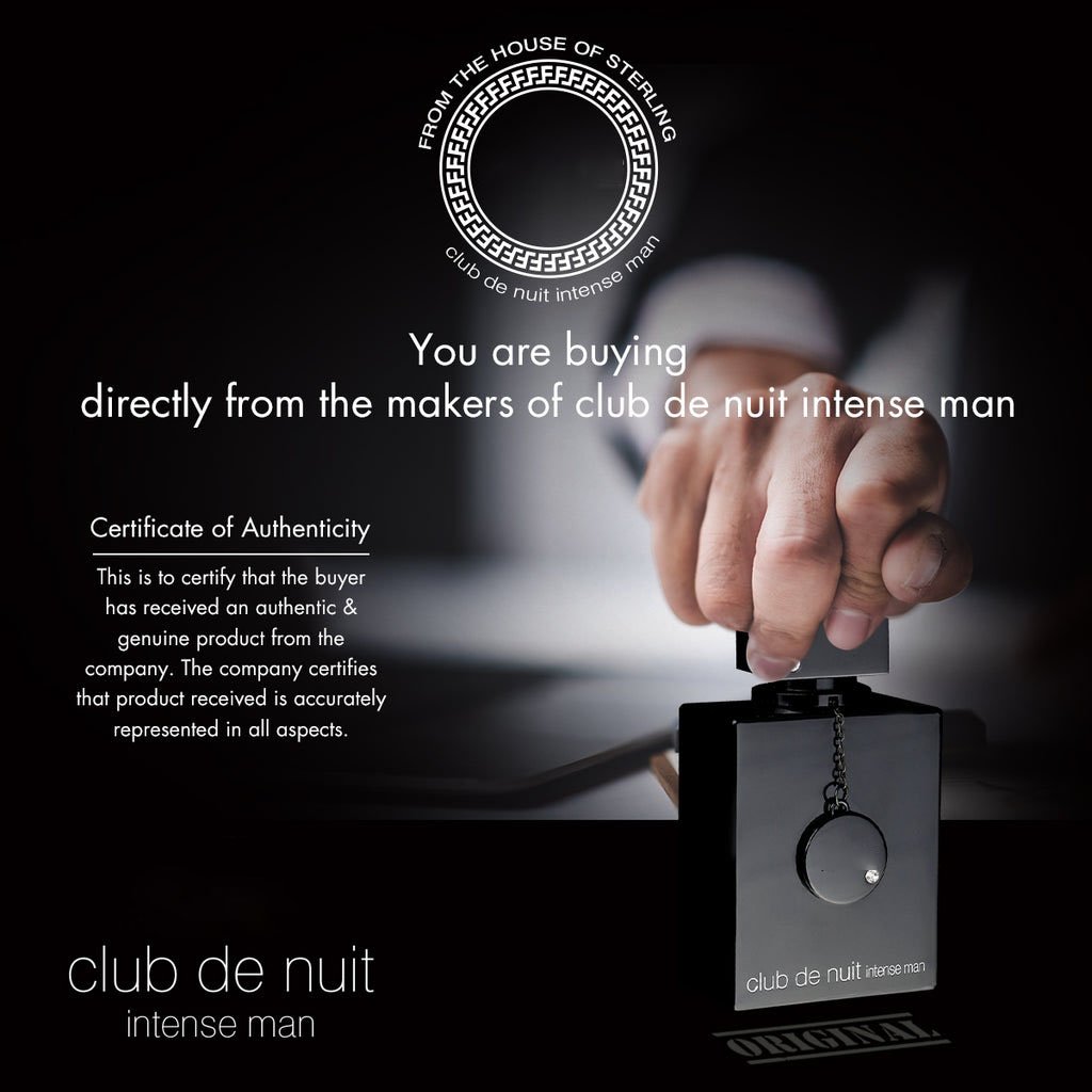 Club de nuit intense Man EDT, 3.6 Fl Oz 