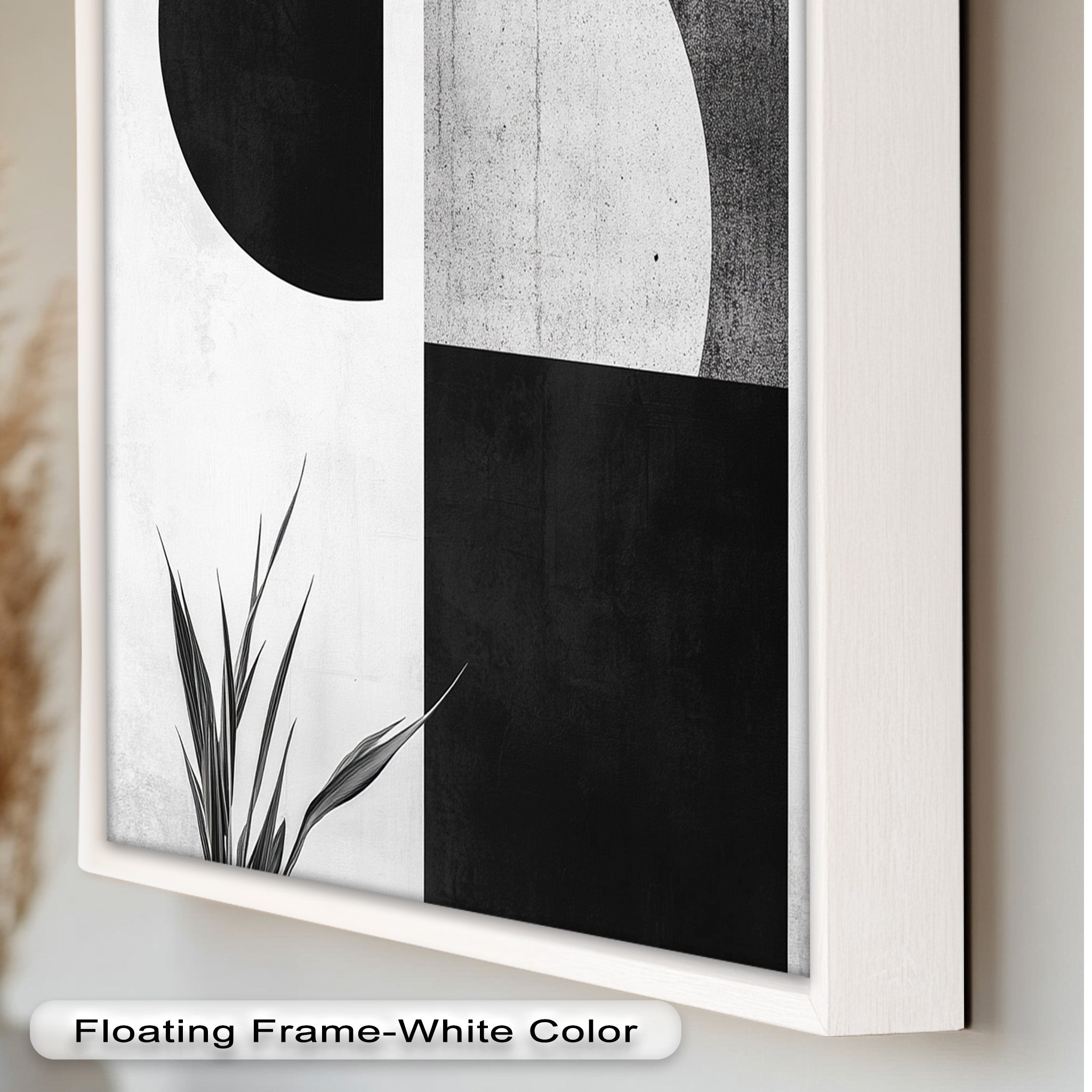 Modern Black and White - Abstract Oil Painting