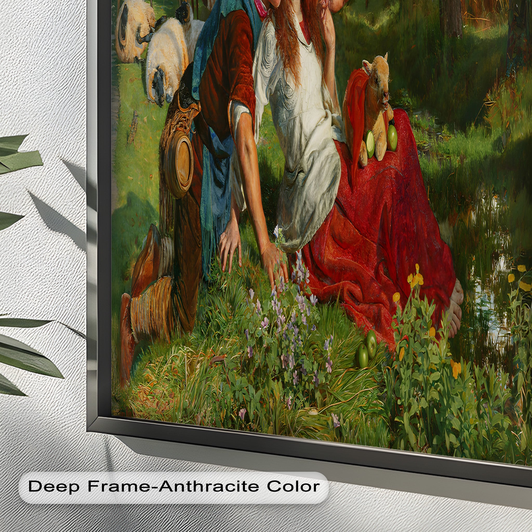 Pastoral Lovers in Countryside - Historic Oil Painting