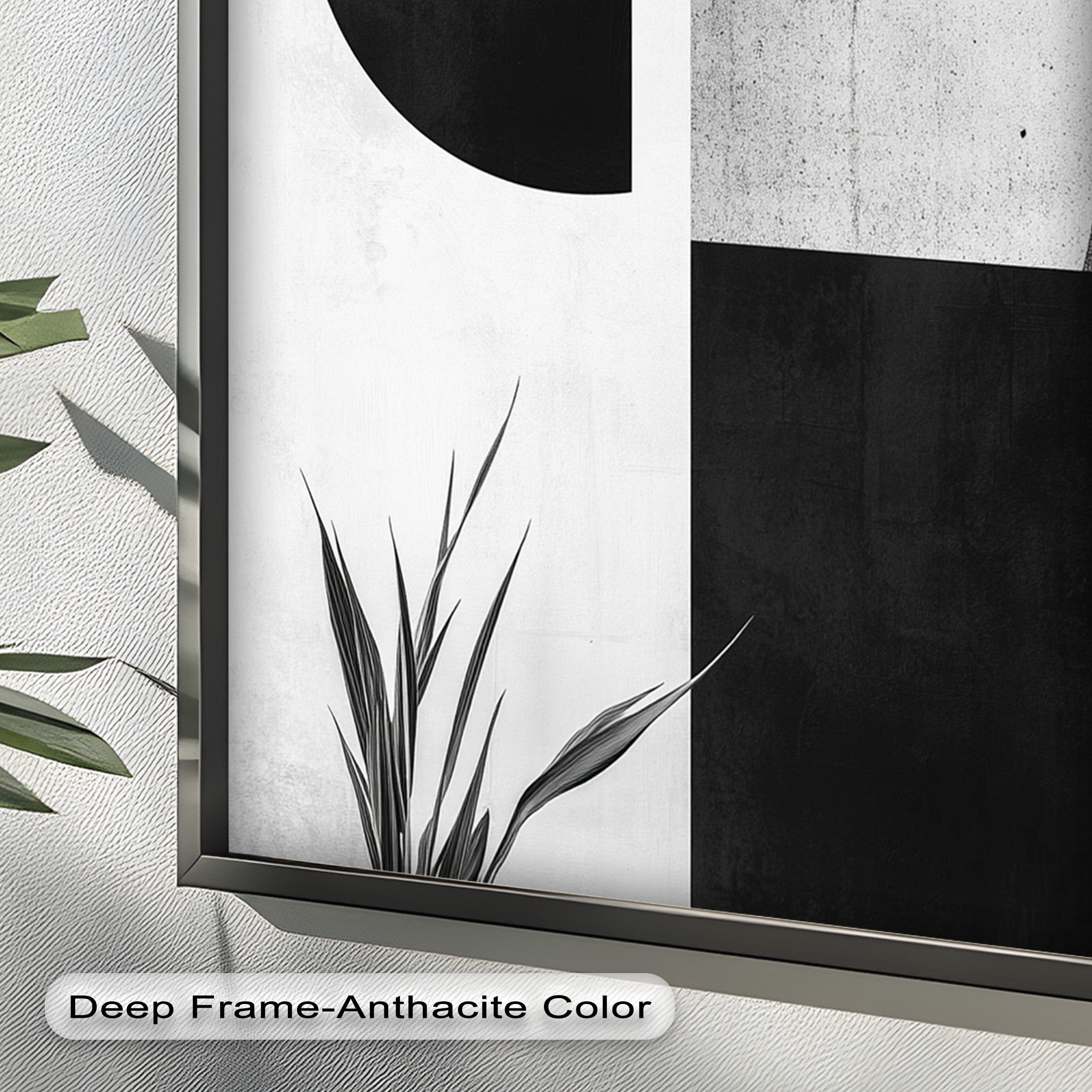 Modern Black and White - Abstract Oil Painting