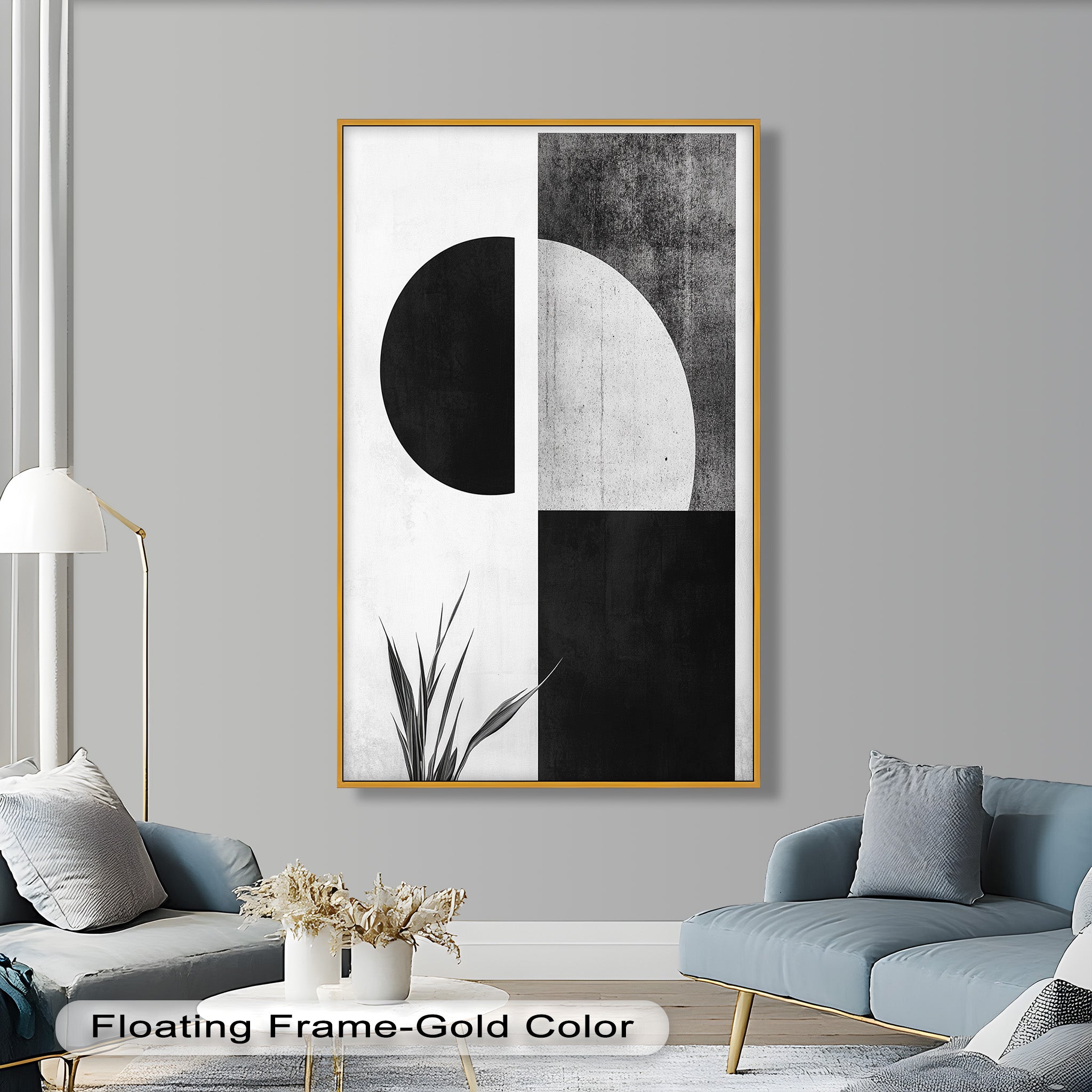 Modern Black and White - Abstract Oil Painting