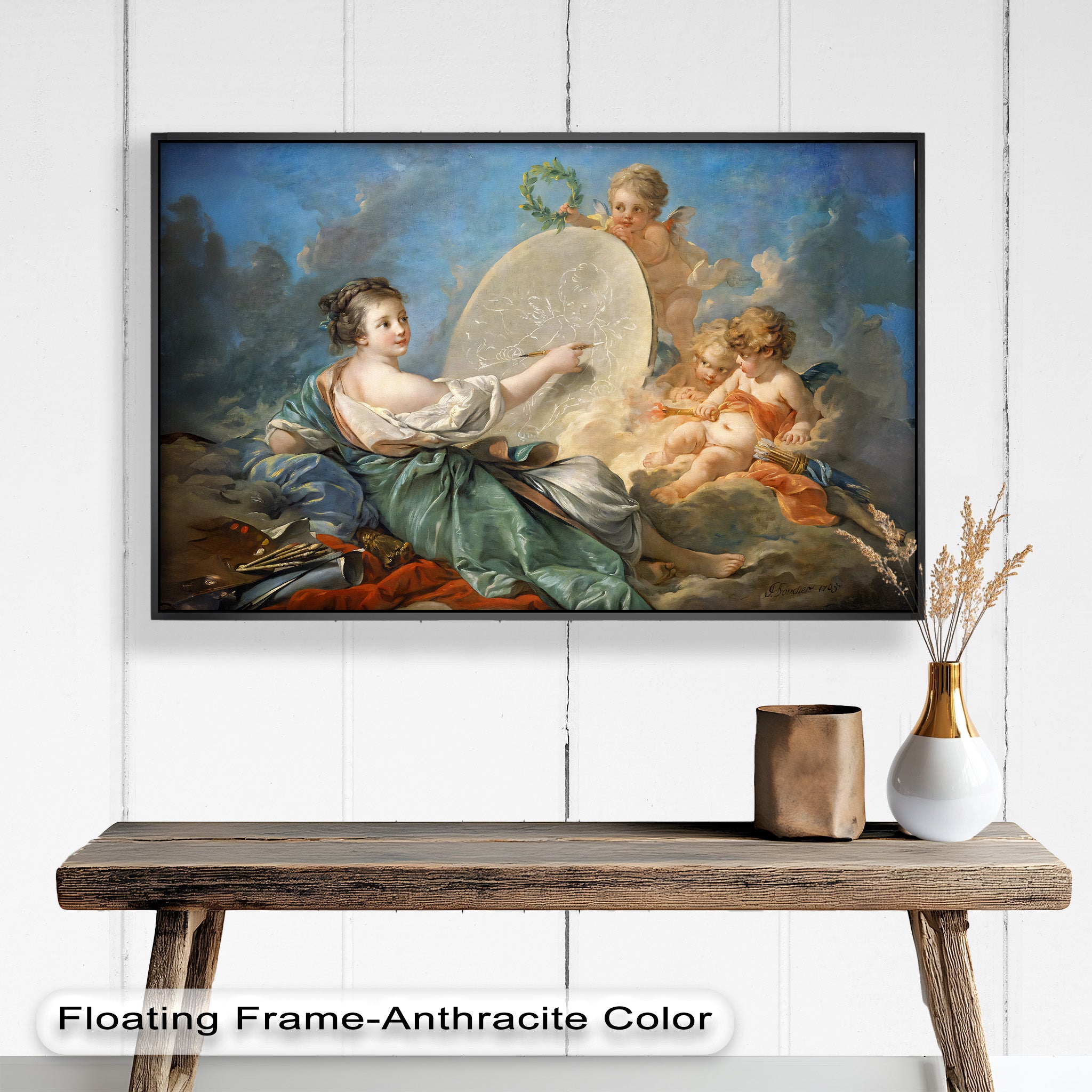 Allegory of Art and Innocence – Rococo Oil Painting