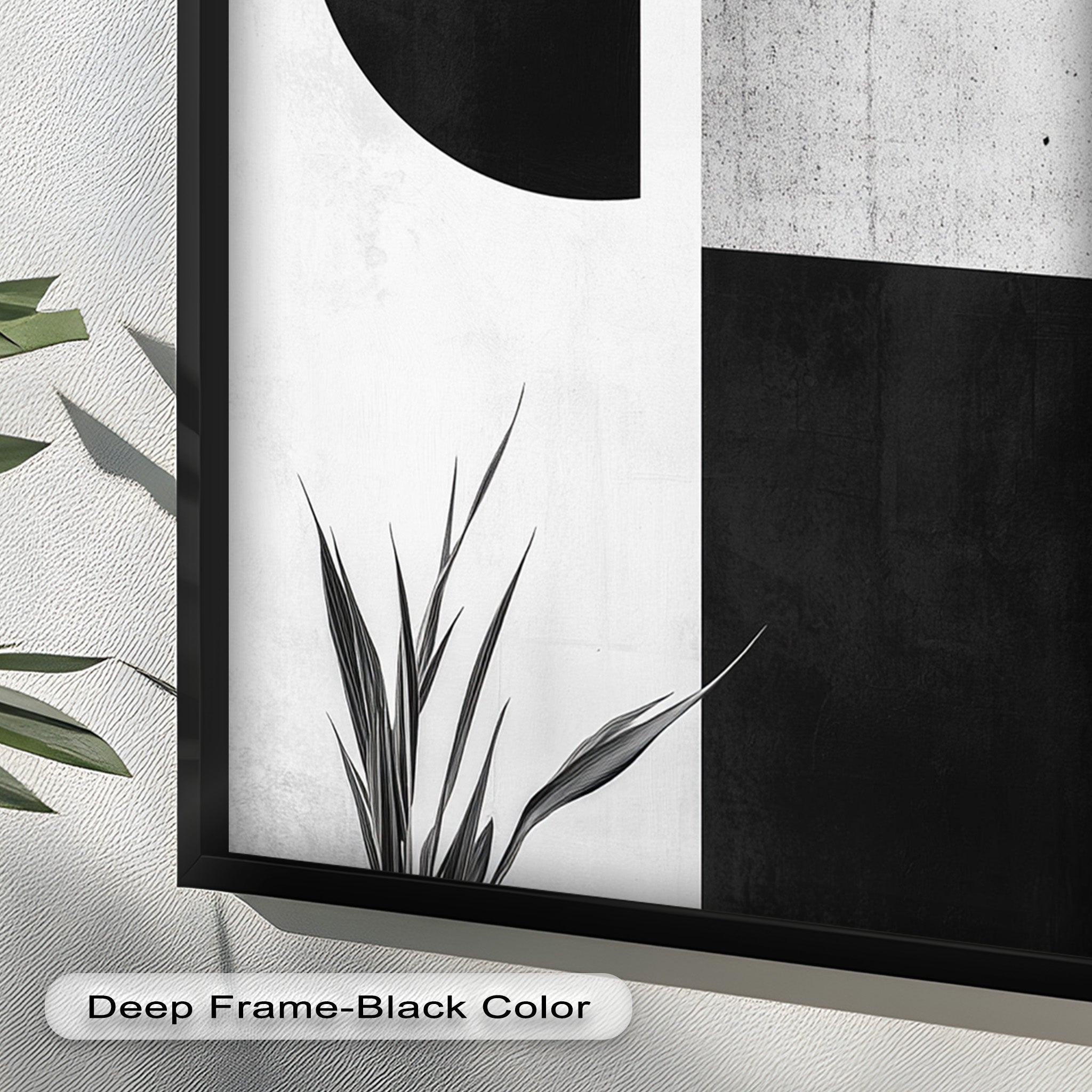 Modern Black and White - Abstract Oil Painting