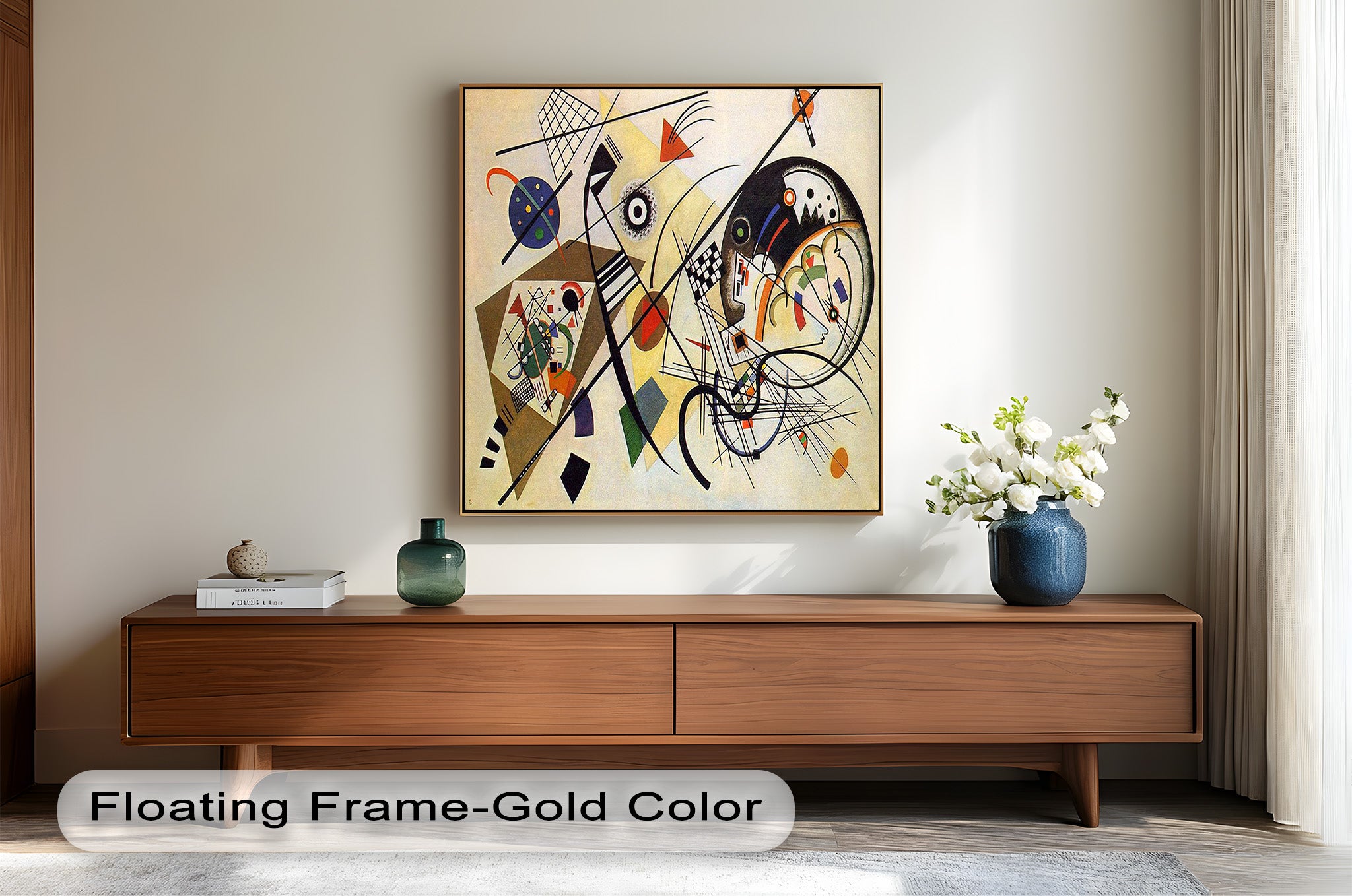 Kandinsky Composition VIII – Abstract Geometric Oil Painting