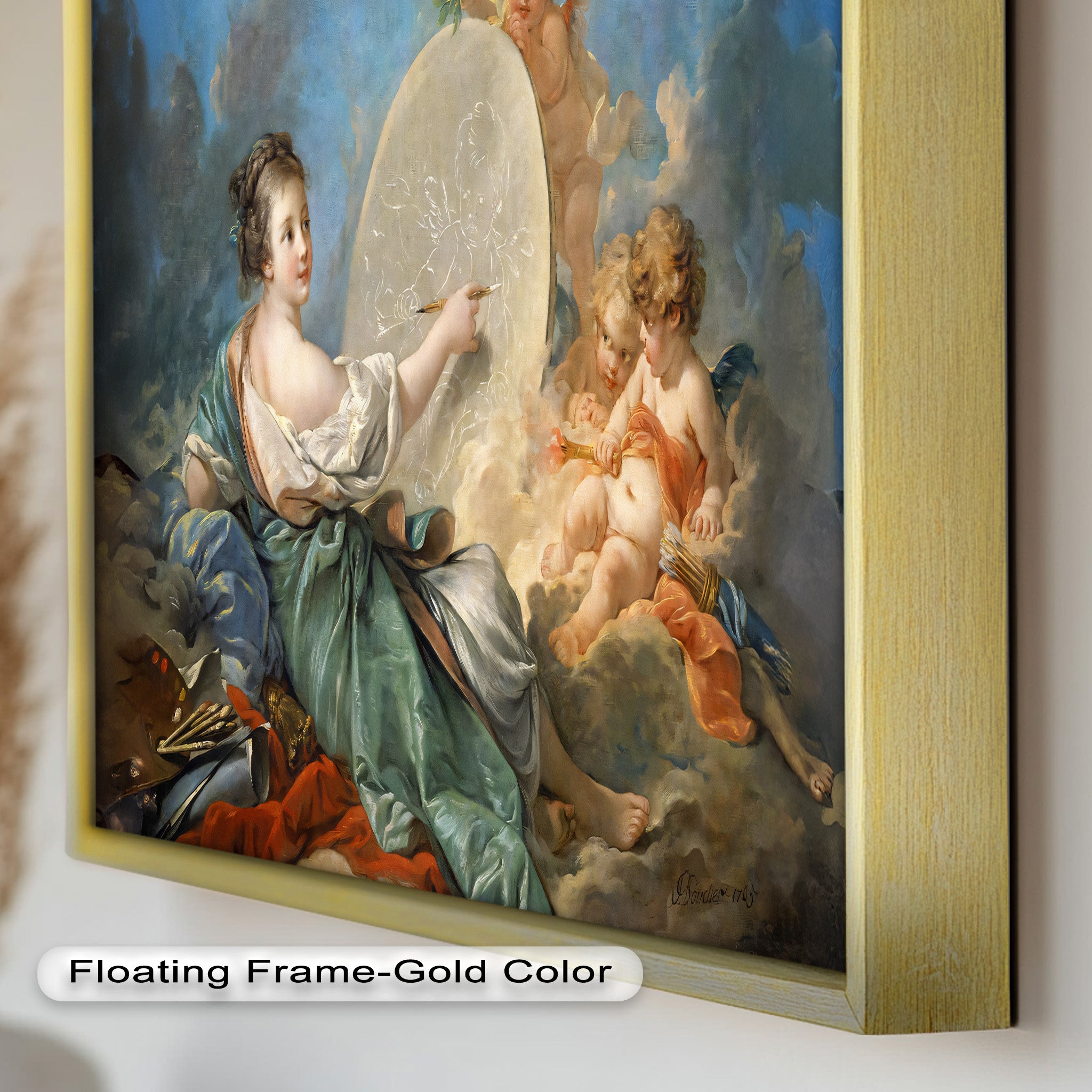 Allegory of Art and Innocence – Rococo Oil Painting