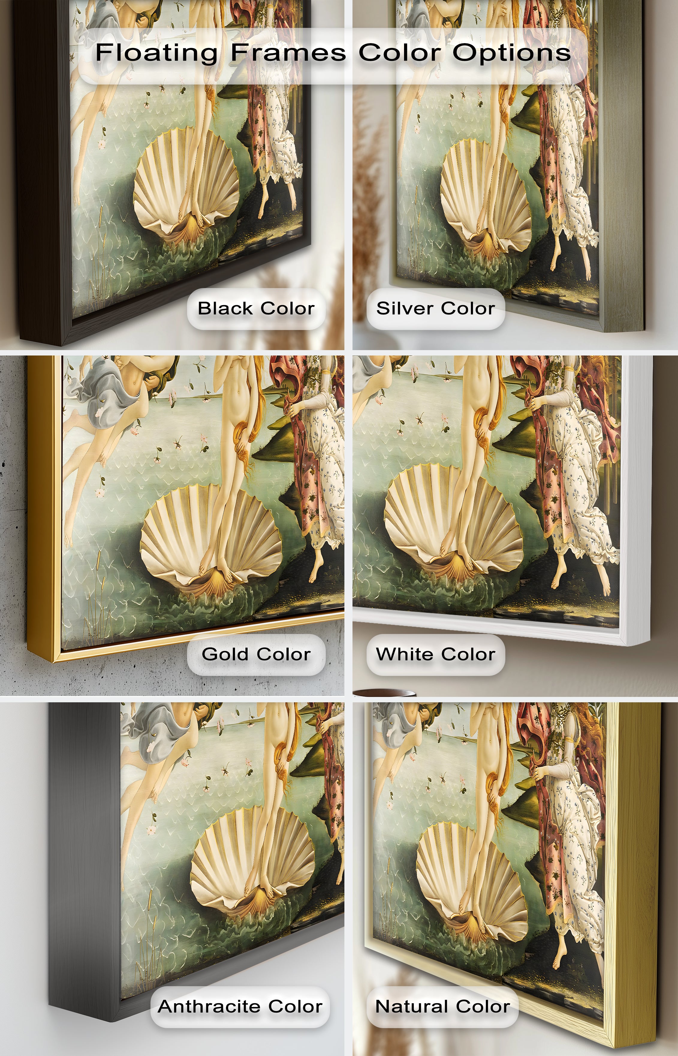 The Birth of Venus – Mythological Elegance Historic Oil Painting