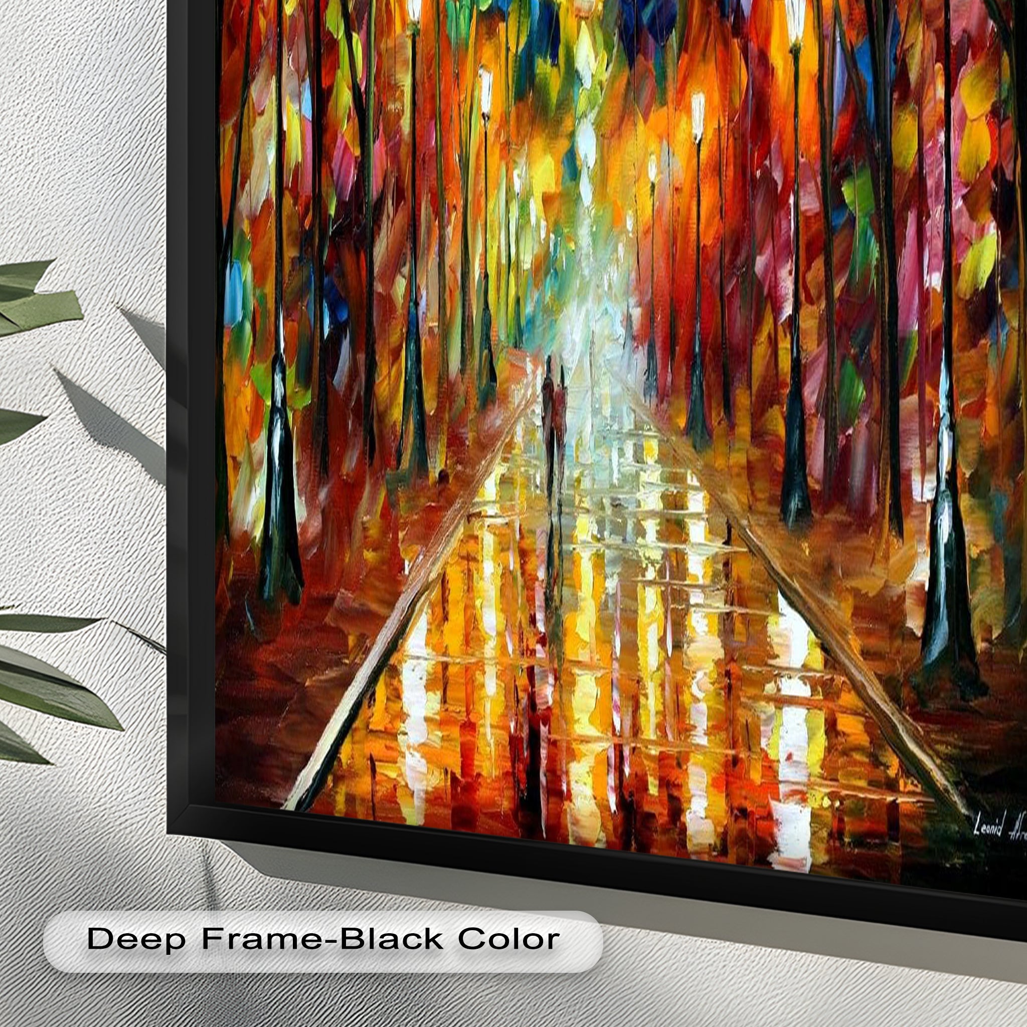 Lovers in the Park – Vivid Abstract Oil Painting
