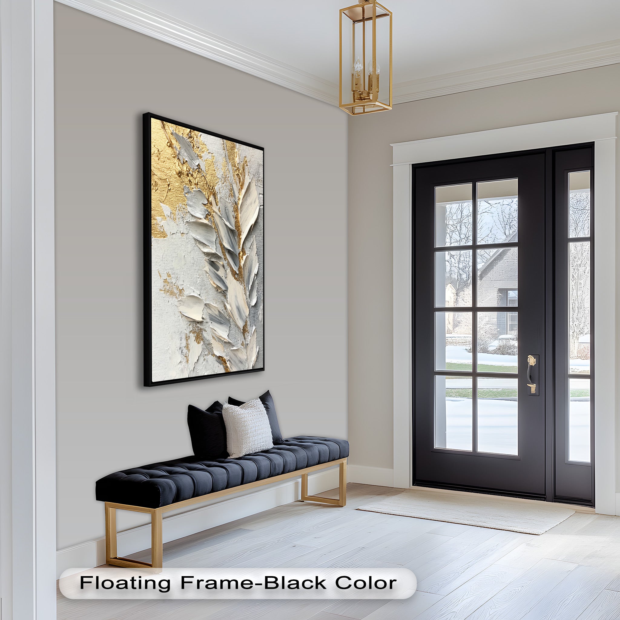 Golden Whisper – Neutral Abstract Oil Painting