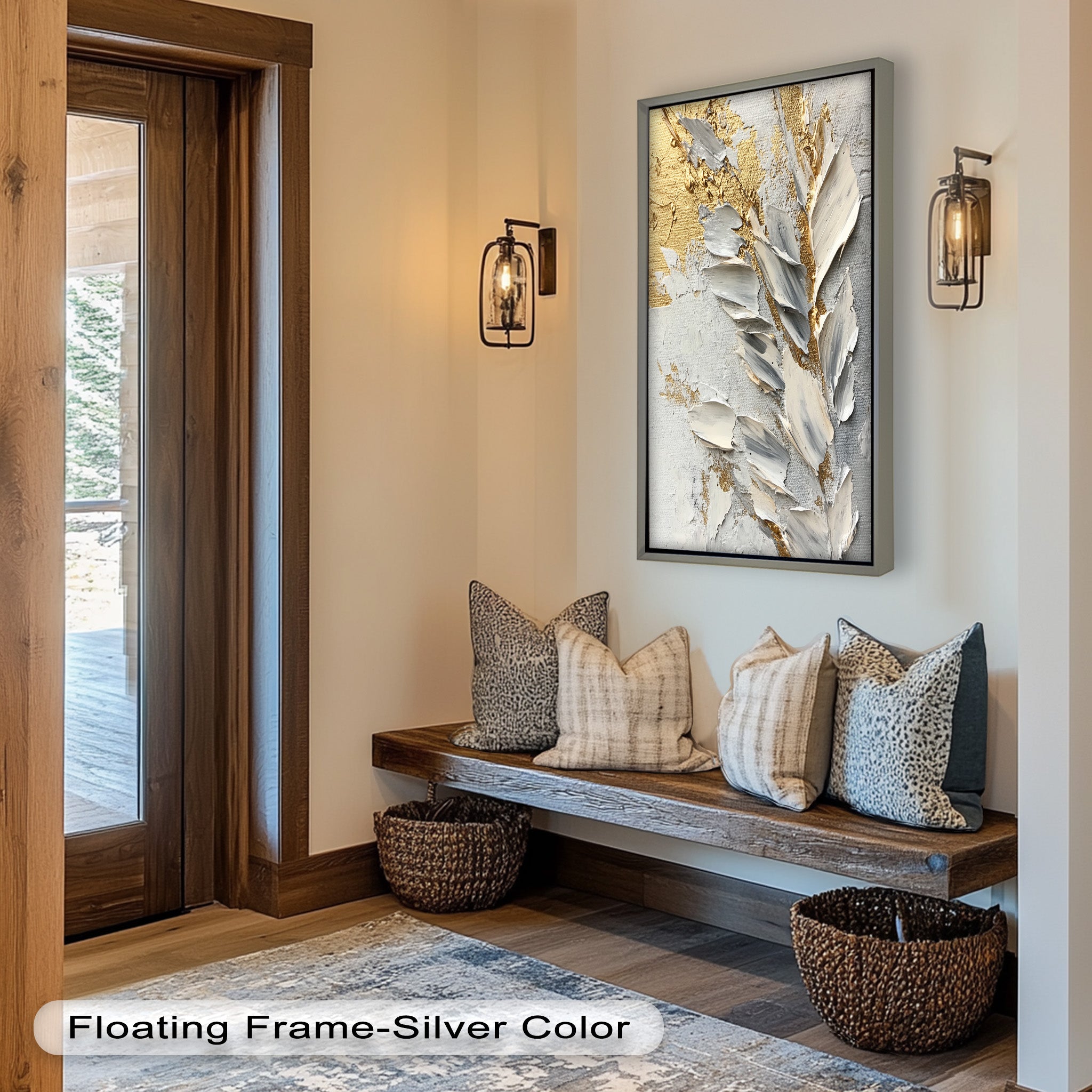 Golden Whisper – Neutral Abstract Oil Painting