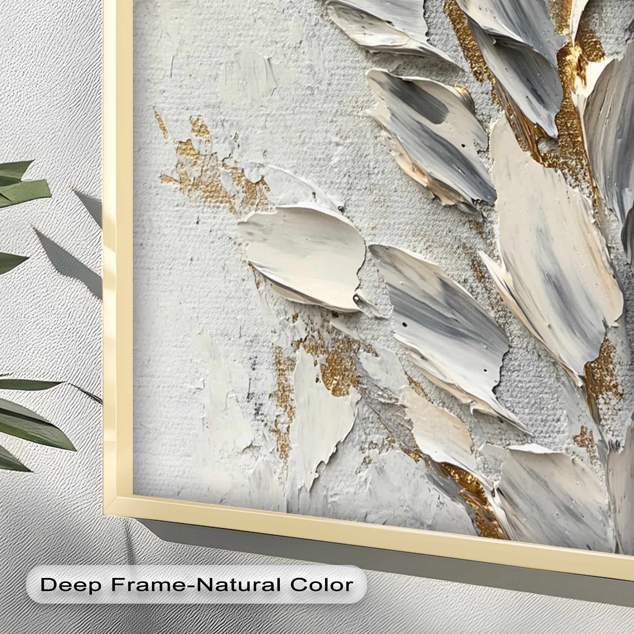 Golden Whisper – Neutral Abstract Oil Painting