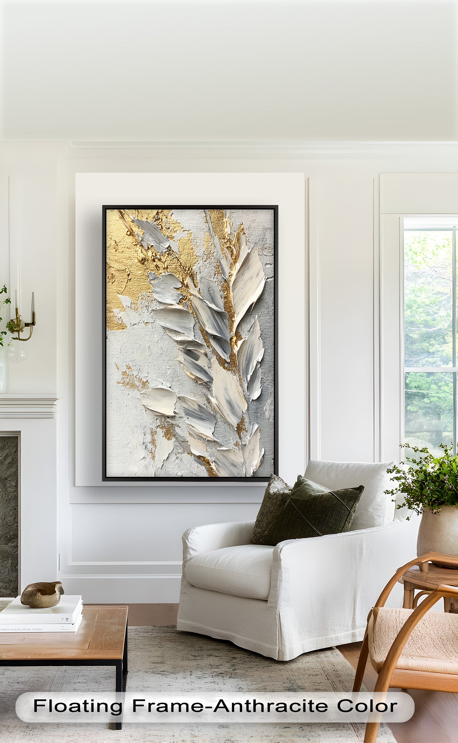 Golden Whisper – Neutral Abstract Oil Painting