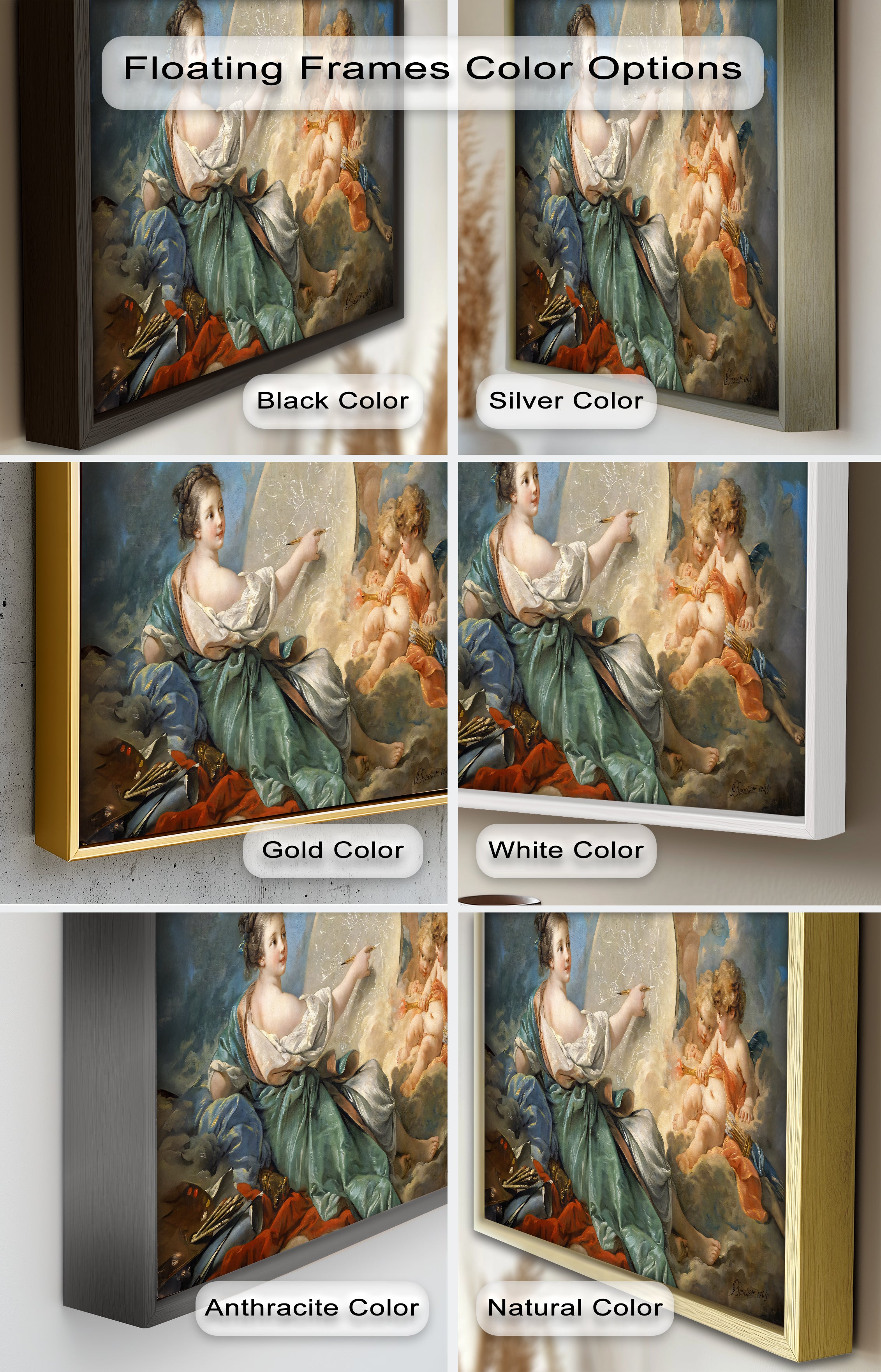 Allegory of Art and Innocence – Rococo Oil Painting