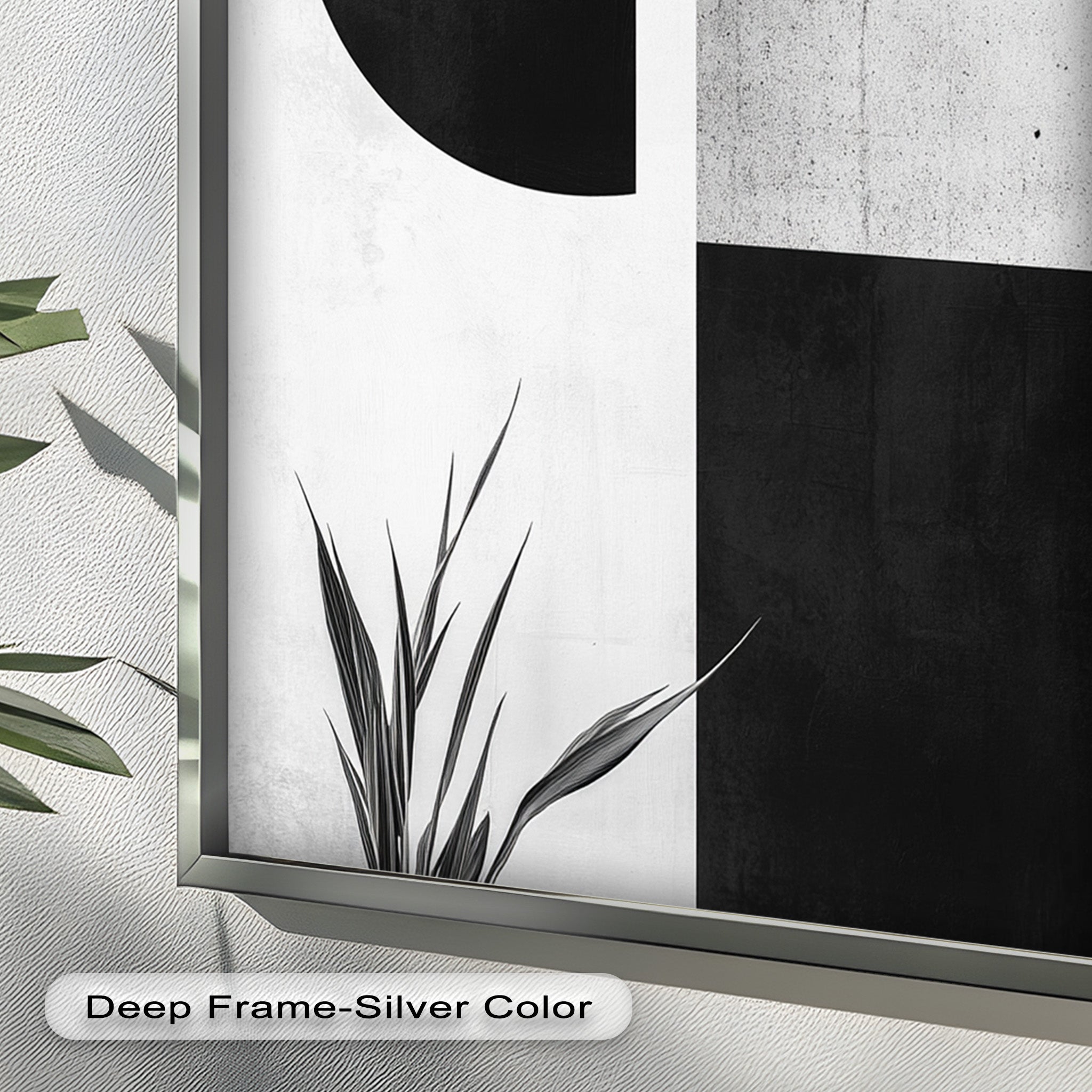 Modern Black and White - Abstract Oil Painting