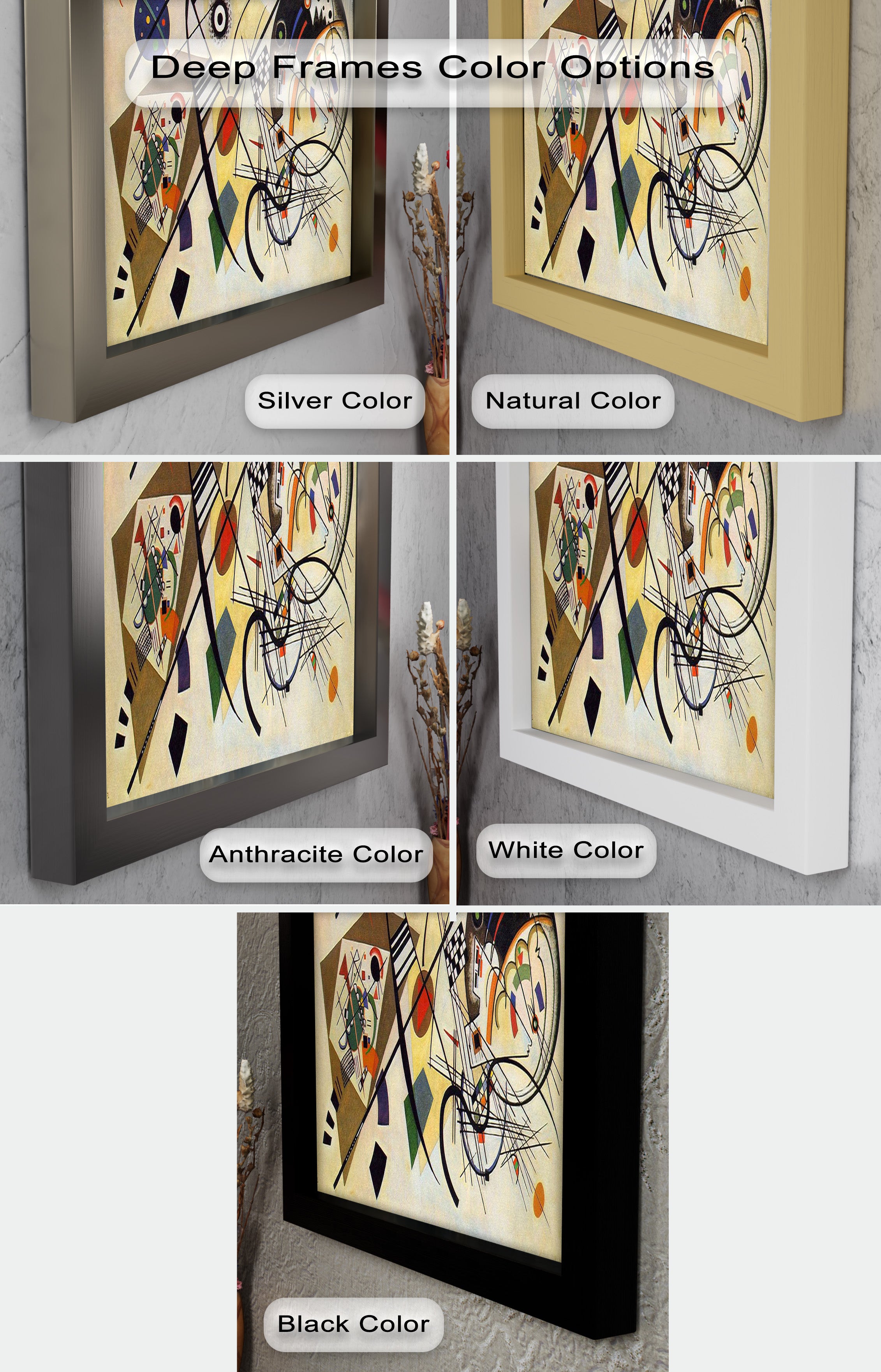 Kandinsky Composition VIII – Abstract Geometric Oil Painting