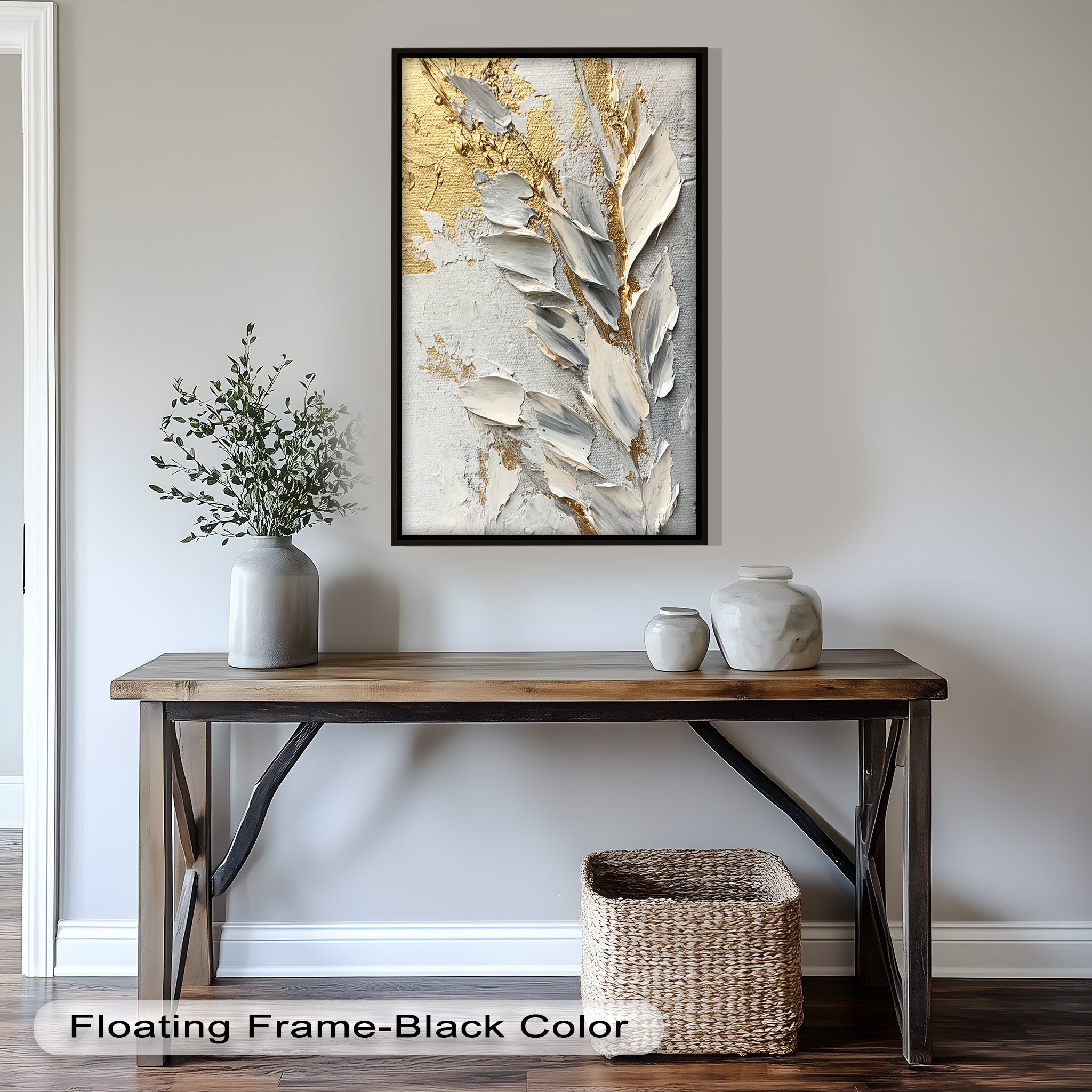 Golden Whisper – Neutral Abstract Oil Painting