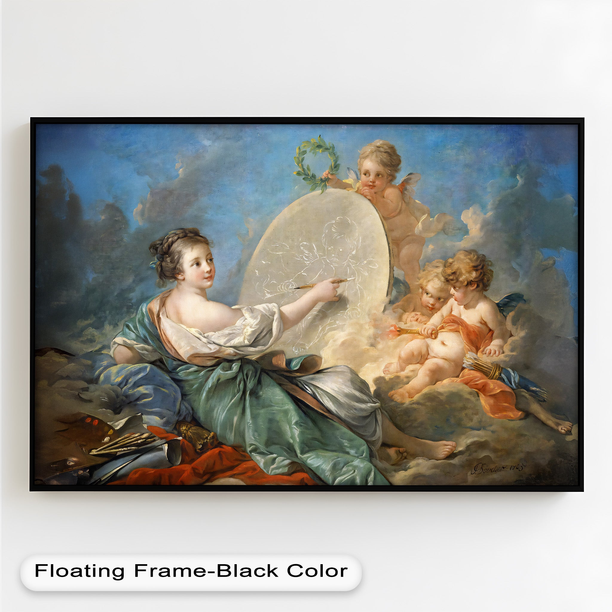 Allegory of Art and Innocence – Rococo Oil Painting