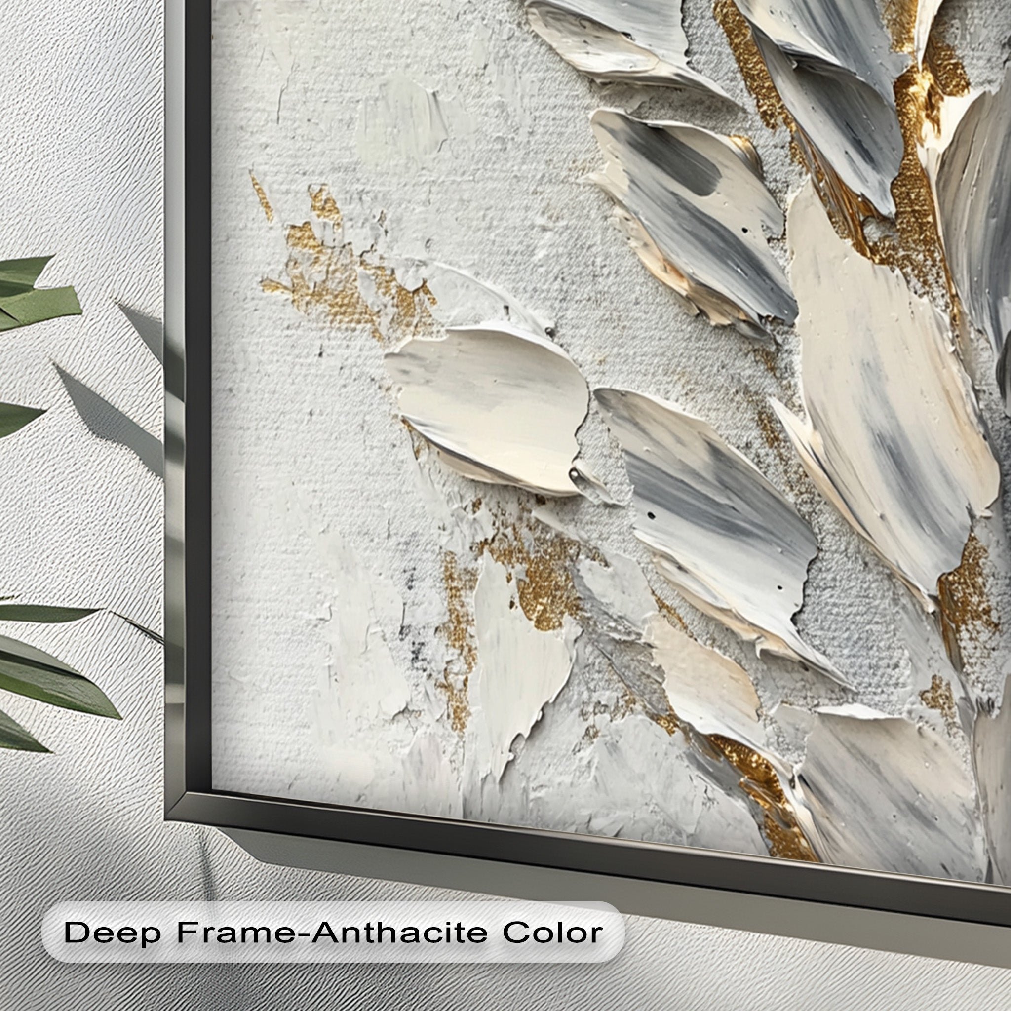 Golden Whisper – Neutral Abstract Oil Painting