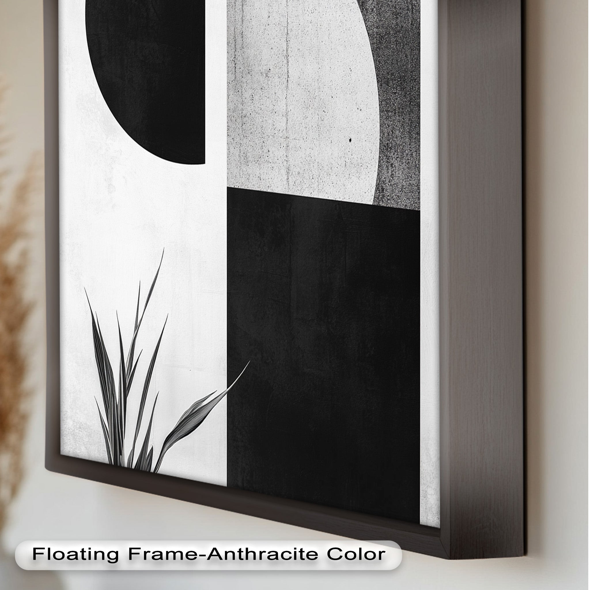 Modern Black and White - Abstract Oil Painting