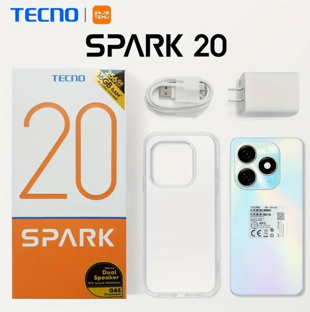 TECNO Spark 20 4G Smartphone 256 GB Big ROM 8GB Big RAM| 50 MP Ultra Clear Camera