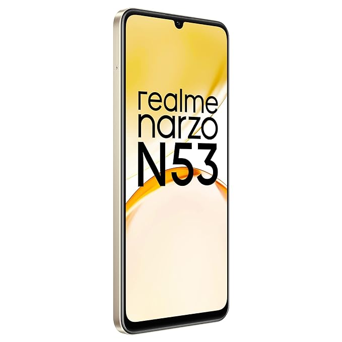 realme narzo N53 (Feather Gold, 8GB+128GB) 33W Segment Fastest Charging | Slimmest Phone in Segment