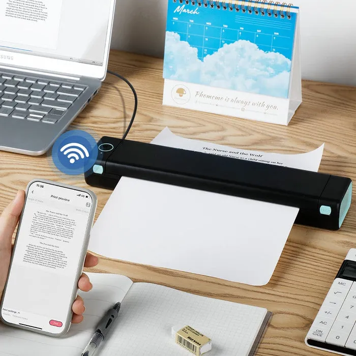 💝 Last Day For Clearance💥Portable wireless printer, compatible with mobile phones and laptops