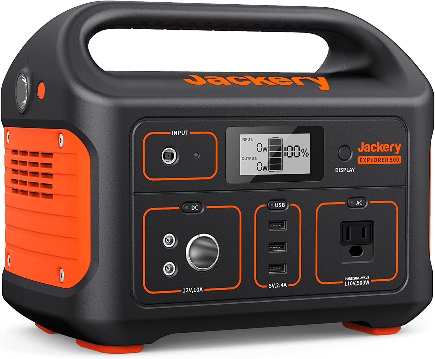 Jackery 500 Solar-Ready Power Station | 518Wh Portable Backup Battery with 500W AC