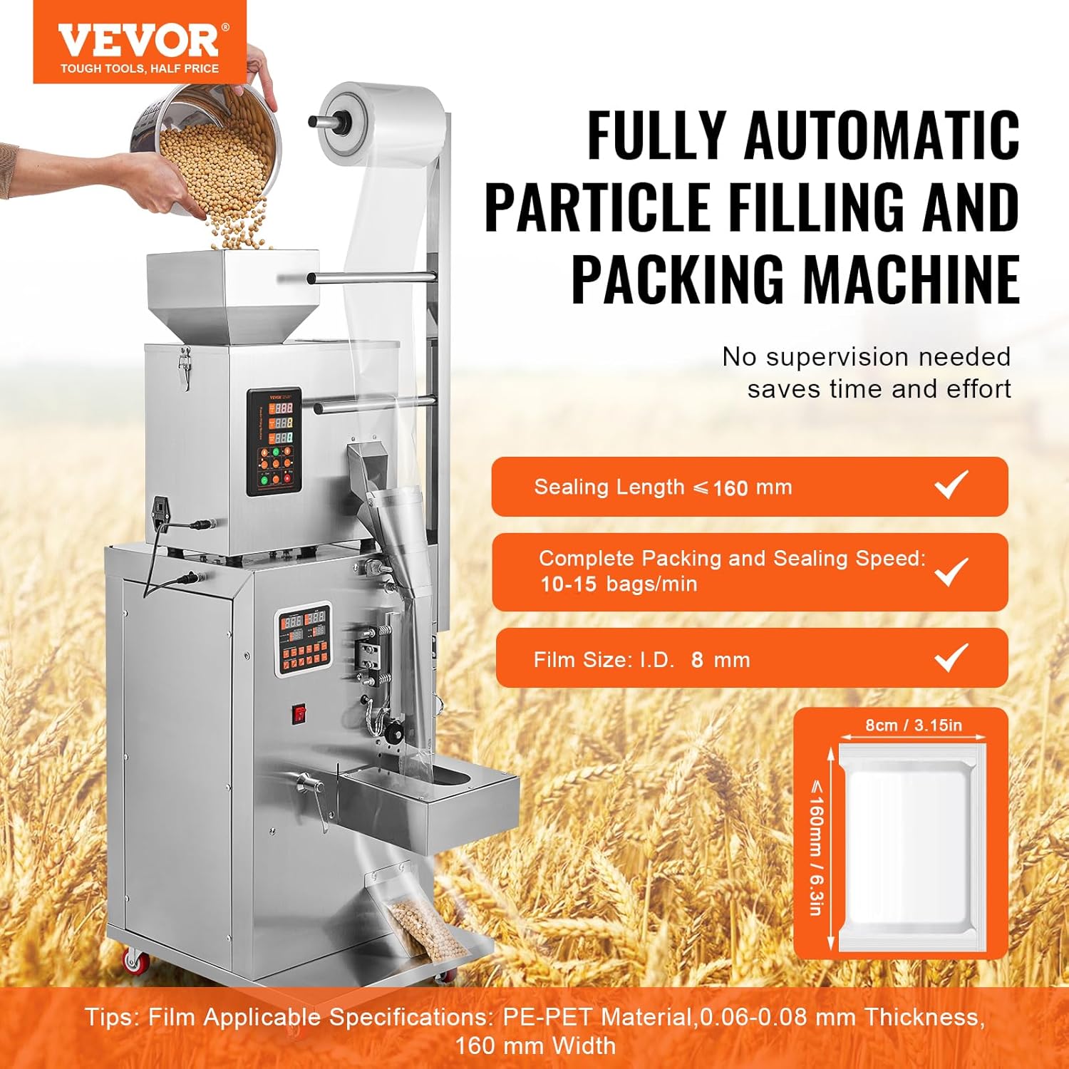 Multi-Purpose Powder Packing Machine | 1–100g Capacity | Auto Seal & Weigh | Fast & Compact – Ideal for Small Business