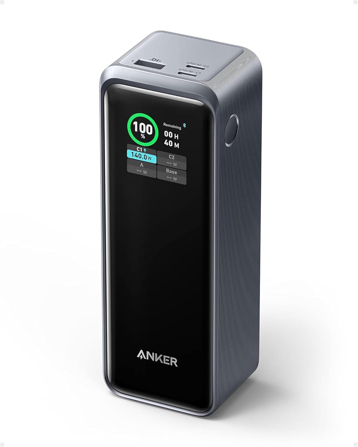 【Buy 1, Get 1 FREE】Anker Prime Power Bank, 27,650mAh 3-Port 250W Portable Charger for Travel, TSA-Approved, Smart App, for MacBook Pro/Air, iPhone 16/15/14 Series, Samsung, Laptops, and More