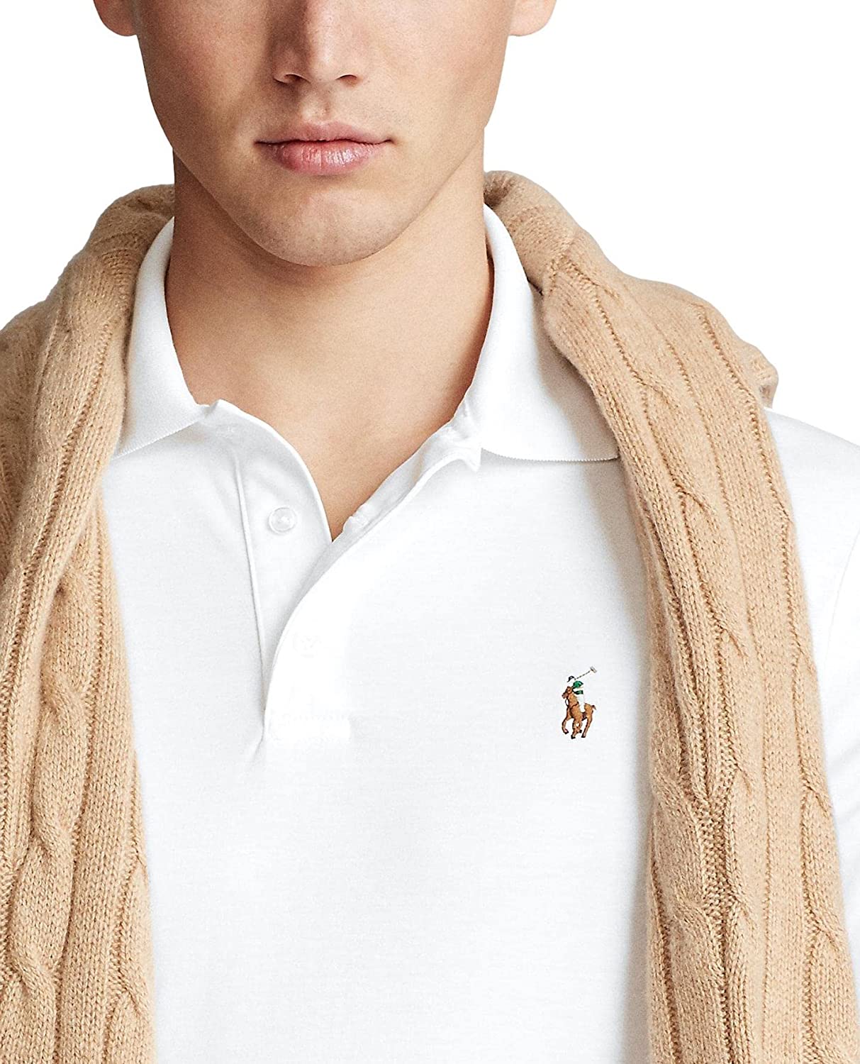 POLO RALPH LAUREN Men's Short Sleeve Knit Pima Polo
