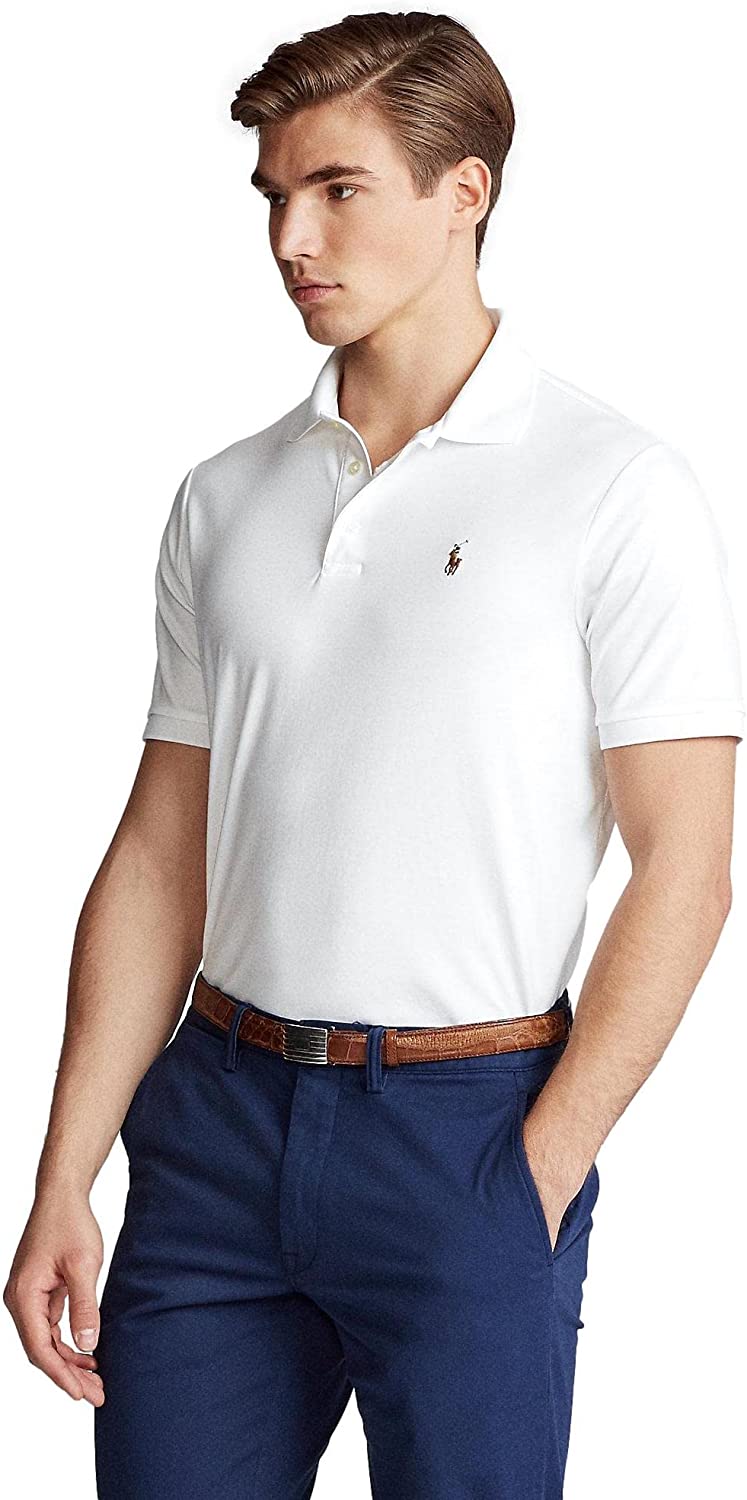 POLO RALPH LAUREN Men's Short Sleeve Knit Pima Polo