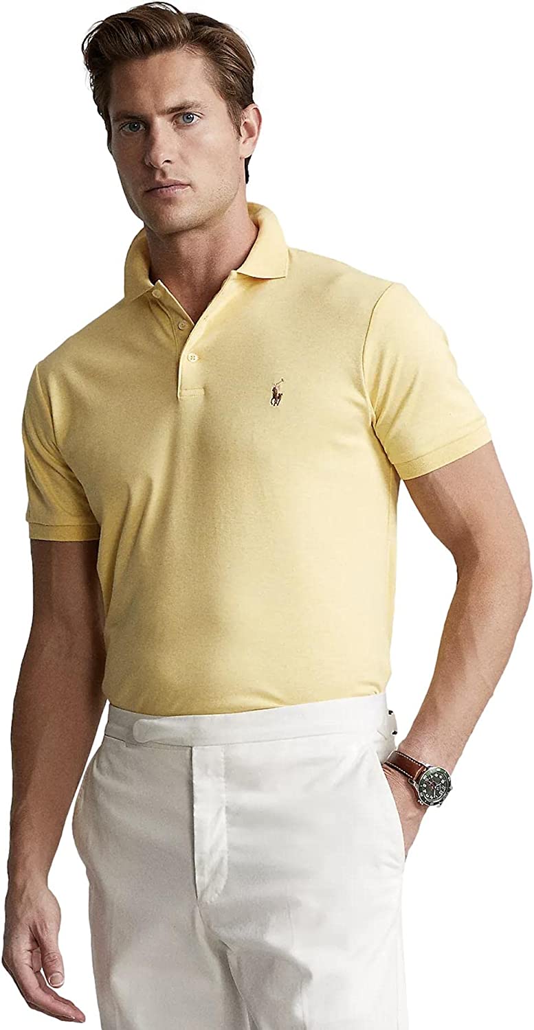 POLO RALPH LAUREN Men's Short Sleeve Knit Pima Polo