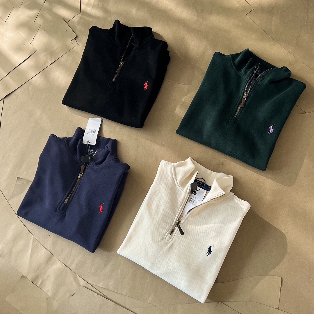 Ralph Lauren Men's Half zip stand collar sweatshirt jacket
