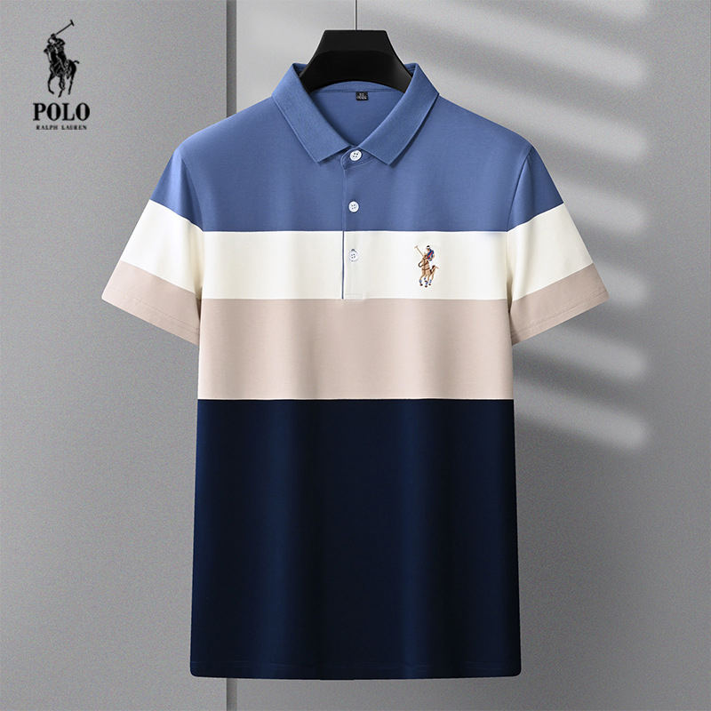 Ralph Lauren summer new embroidery striped polo shirt