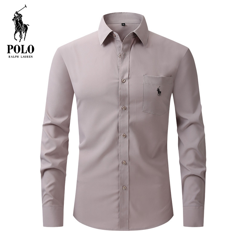 Ralph Lauren Men's Hot style Popular stretch solid color casual  shirt