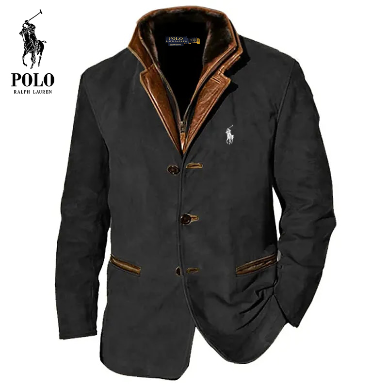 Ralph Lauren Men's Lightweight Casual Jacket Suede Jacket（Last day of limited time special offer）