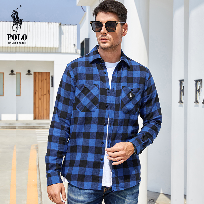 Ralph Lauren Men's flannel plaid shirt（Last day of limited time specials）