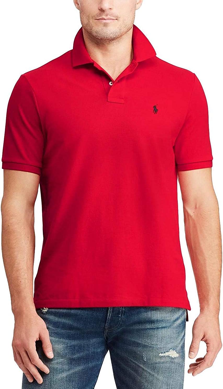POLO RALPH LAUREN Men's Short Sleeve Knit Pima Polo