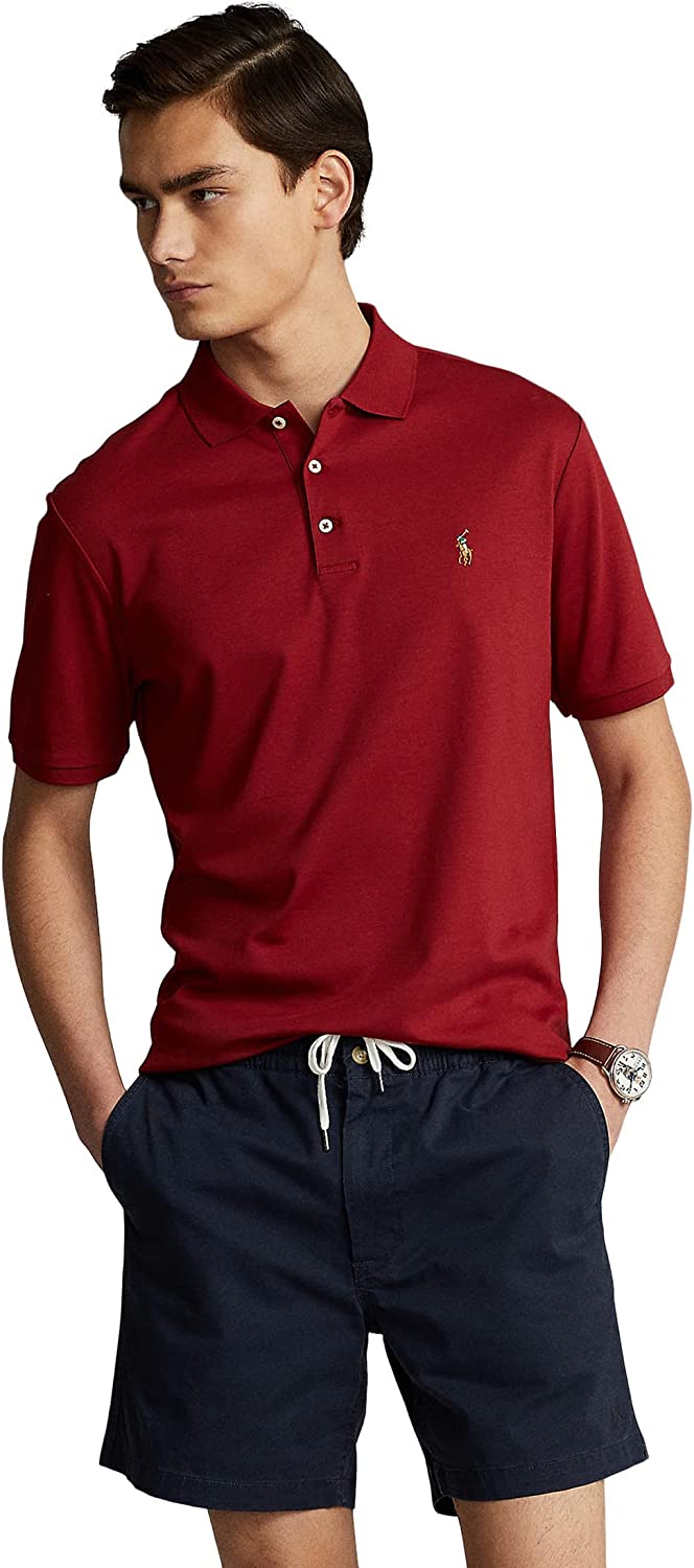 POLO RALPH LAUREN Men's Short Sleeve Knit Pima Polo