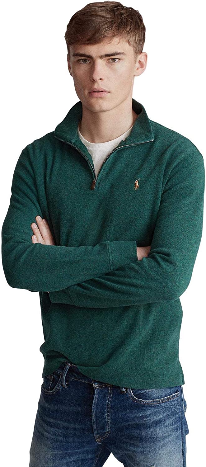 POLO RALPH LAUREN Men's Classic Estate-Rib Quarter-Zip Pullover Sweater