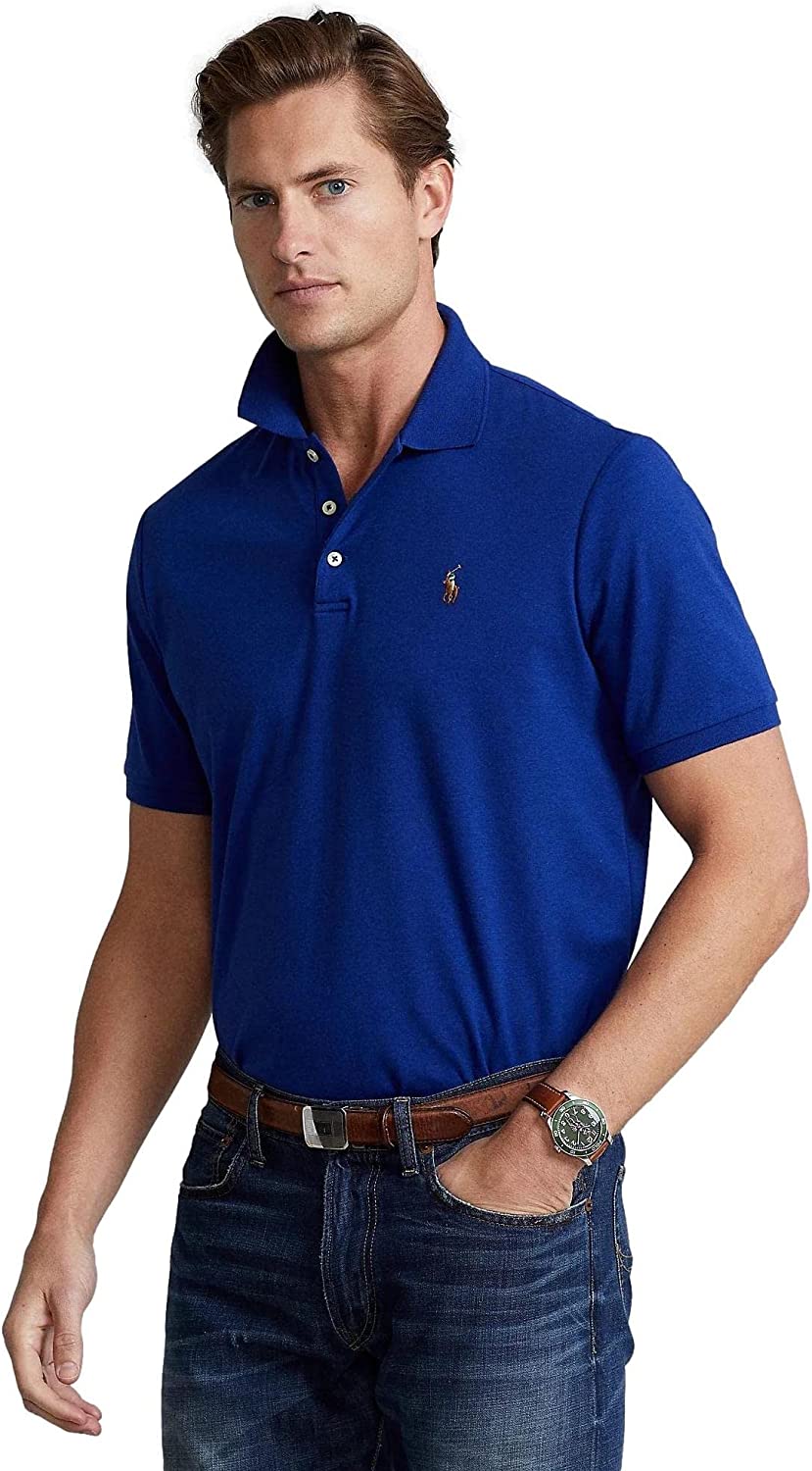POLO RALPH LAUREN Men's Short Sleeve Knit Pima Polo