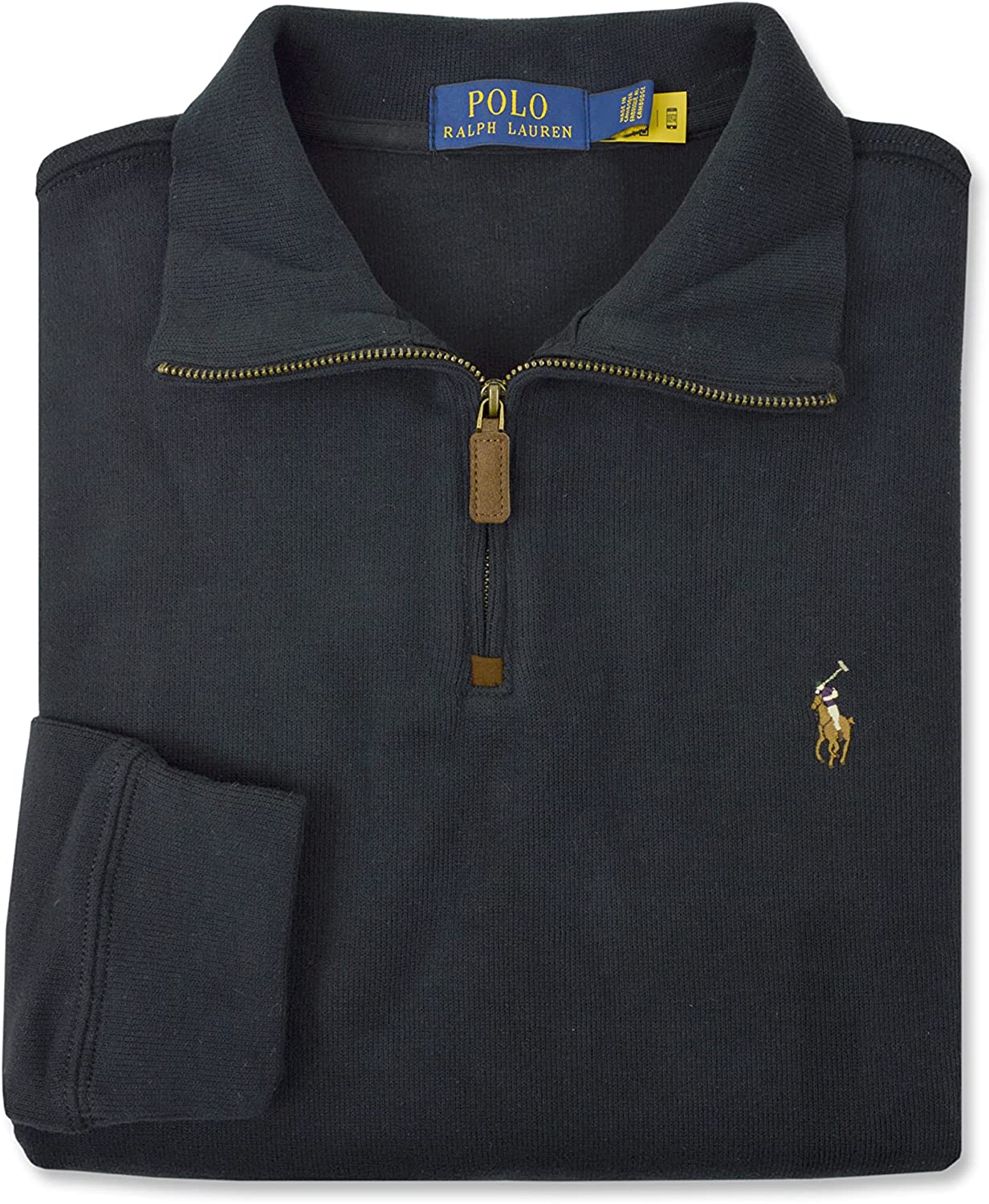 POLO RALPH LAUREN Men's Classic Estate-Rib Quarter-Zip Pullover Sweater