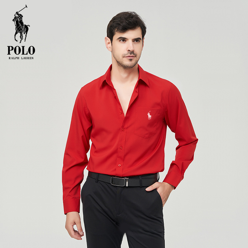 Ralph Lauren Men's Hot style Popular stretch solid color casual  shirt