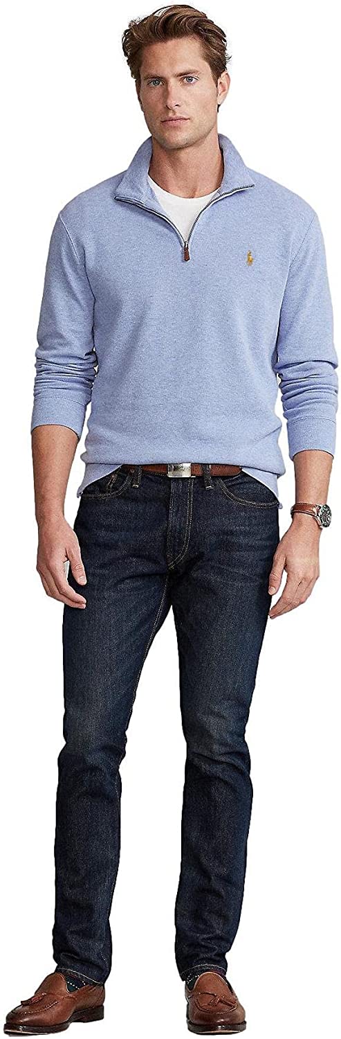 POLO RALPH LAUREN Men's Classic Estate-Rib Quarter-Zip Pullover Sweater