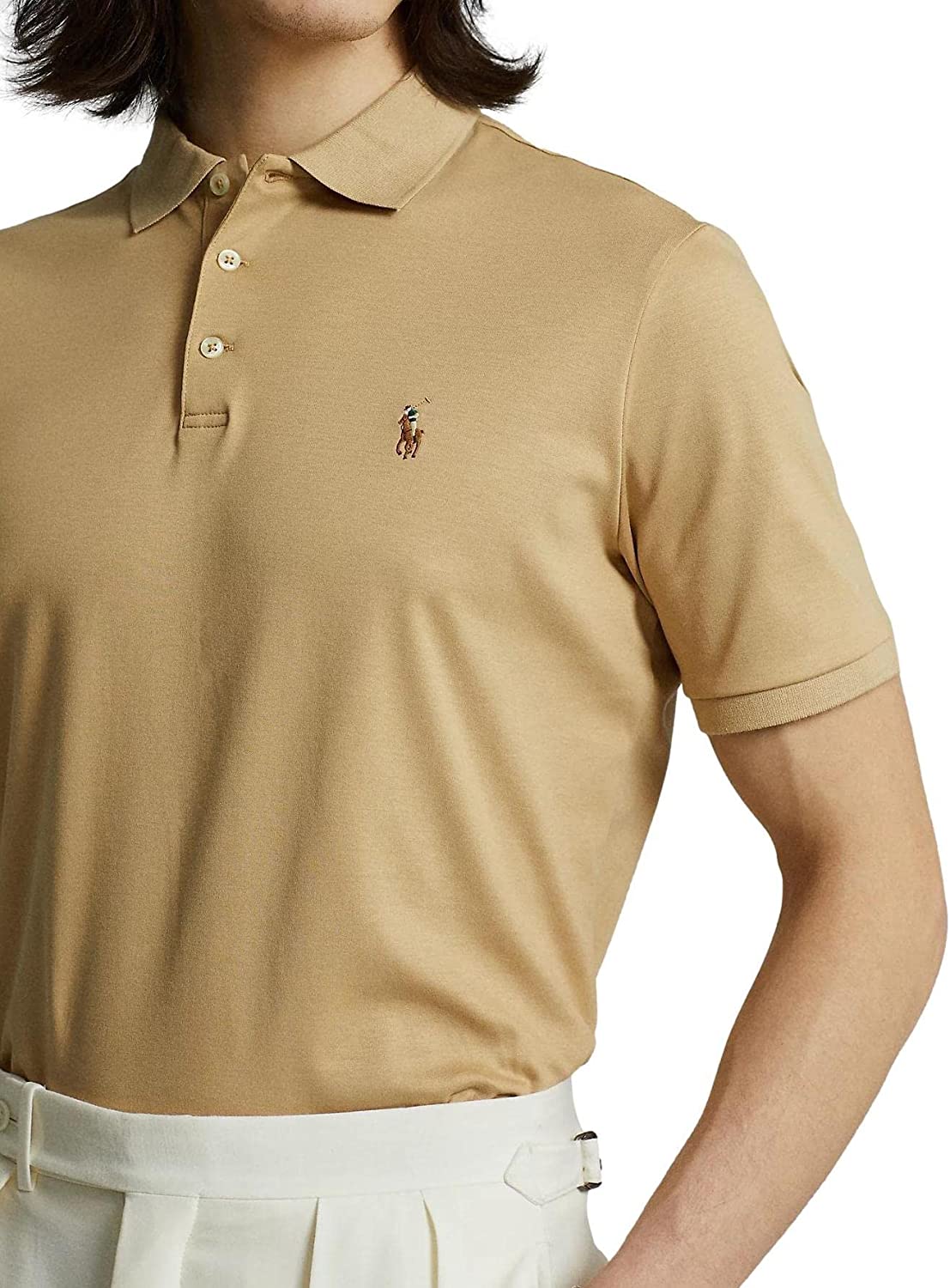 POLO RALPH LAUREN Men's Short Sleeve Knit Pima Polo